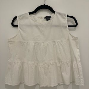 Aqua trapeze crop top. White. Size M.